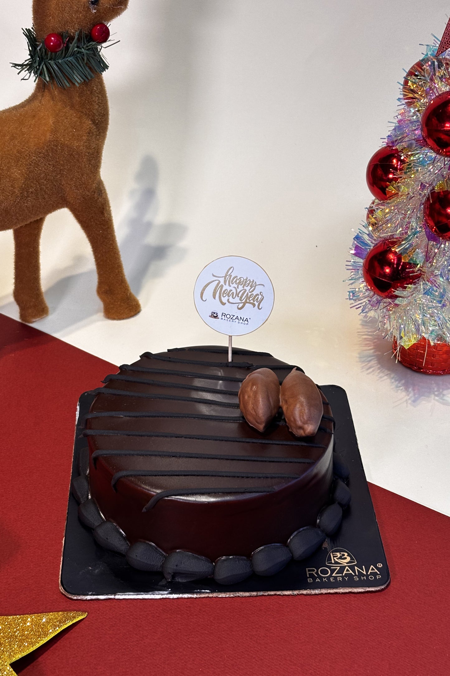 NYE Chocolate Truffle Cake Eggless