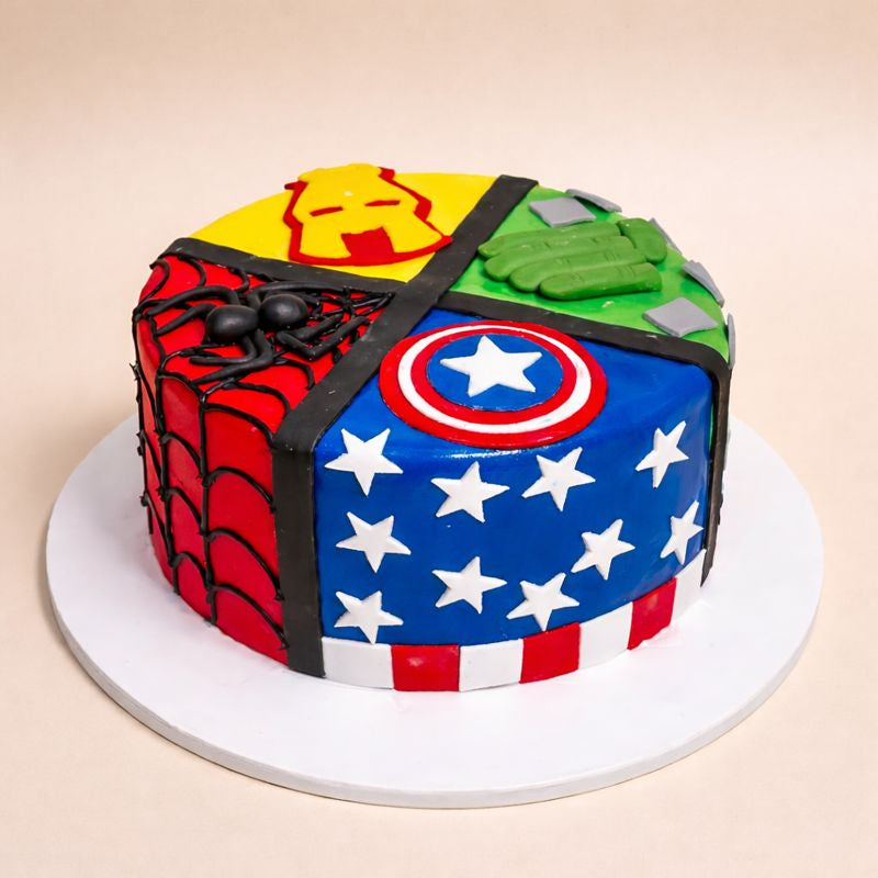 Superhero Prestige Collection Cake 1.5KG