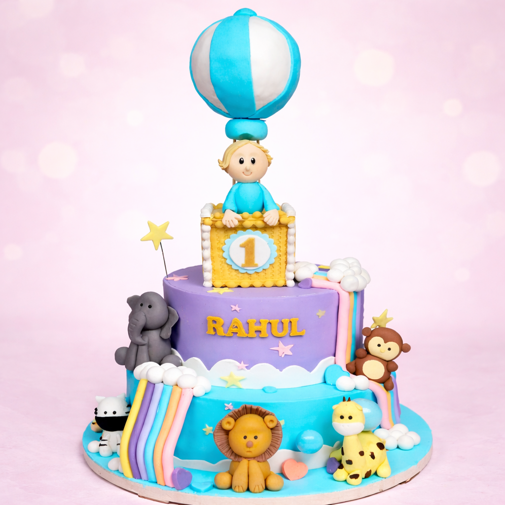 Whimsical Safari birthday cake 4 KG