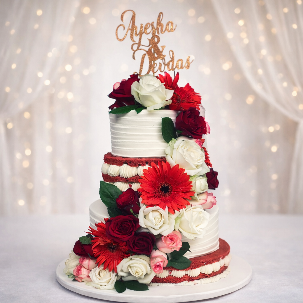 Red Velvet Engagement Cake 10 KG