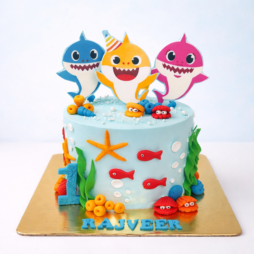 Baby Shark Theme Cake 1.5 KG