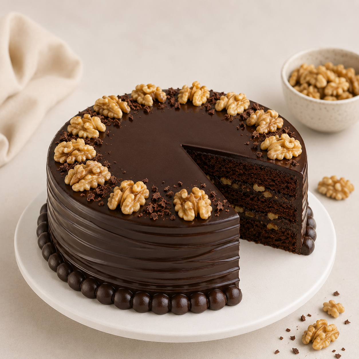 Chocolate Walnut Cake