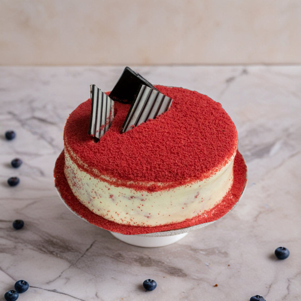 Red Velvet & Blueberry Cake