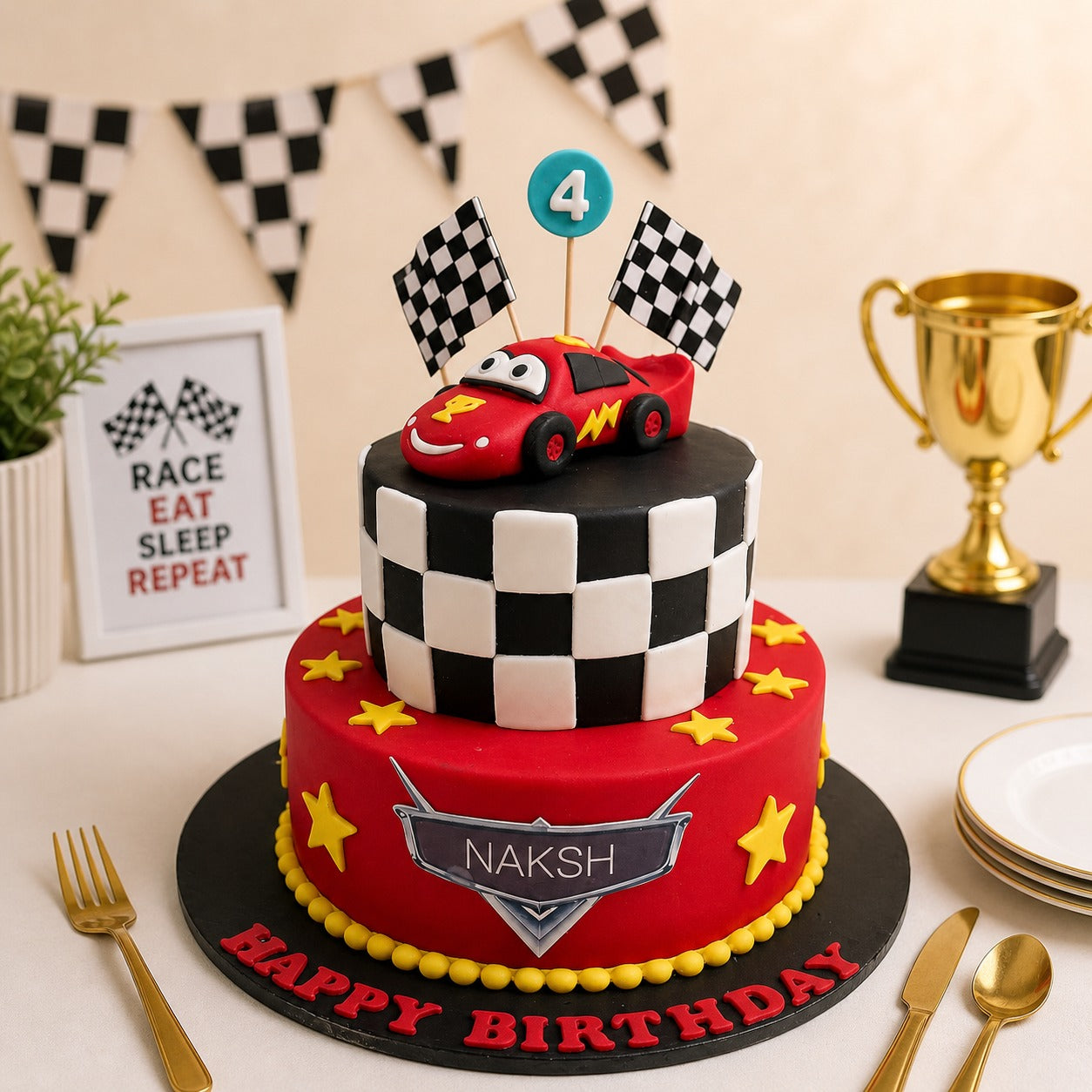 Car Theme Birthday Cake 4 KG