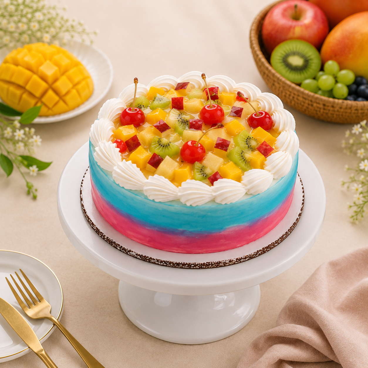 fresh fruit cake in saket