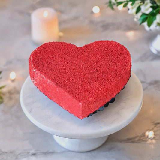 All Red Heart Shaped Love Cake