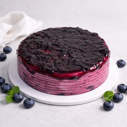 Blueberry Cake on Plate