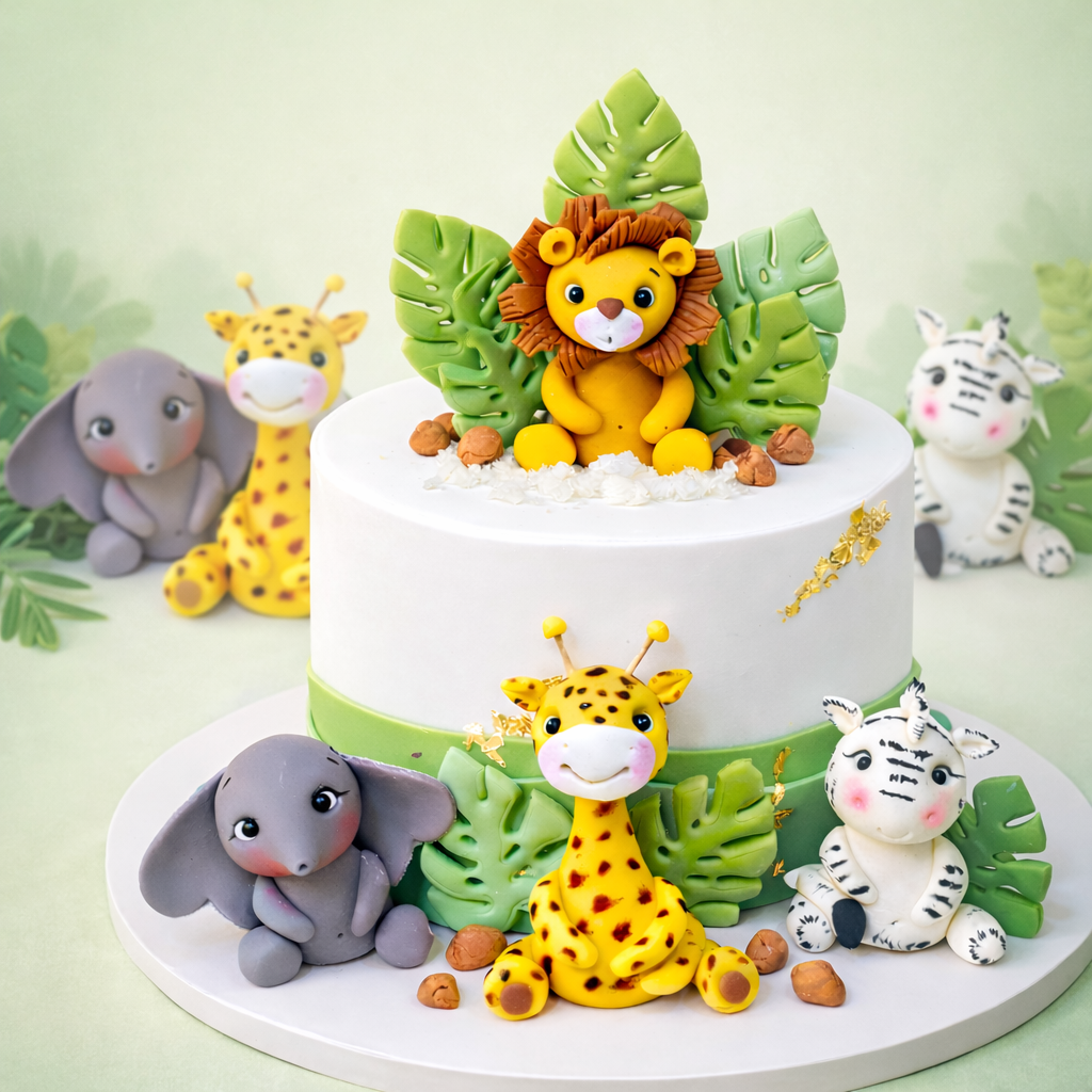 Jungle Royale Theme Cake 1.5 KG