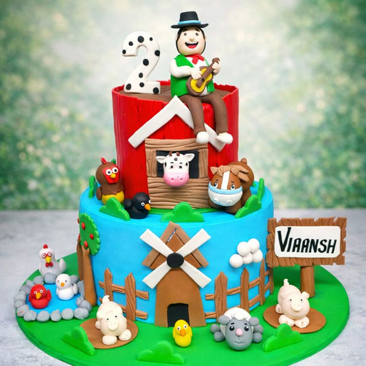 Farm Theme Birthday Cake 3 KG