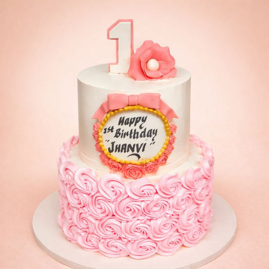 First Birthday Celebration Rose Cake 2 KG