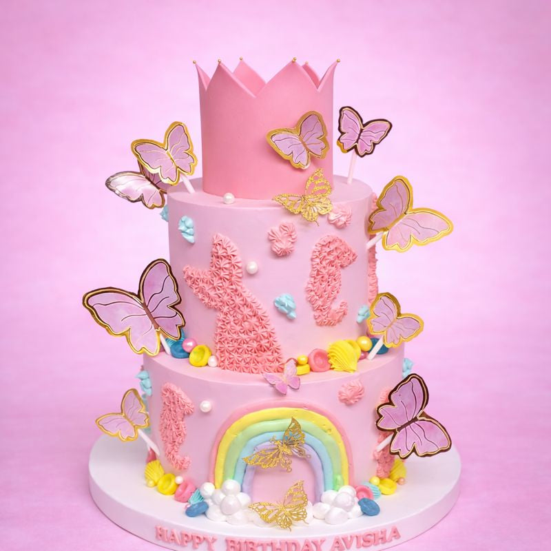 Butterfly Theme Birthday Cake 2.5 KG
