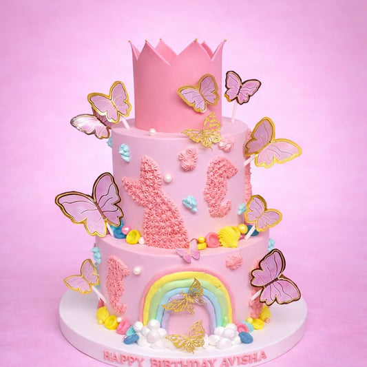 Butterfly Theme Birthday Cake 2.5 KG