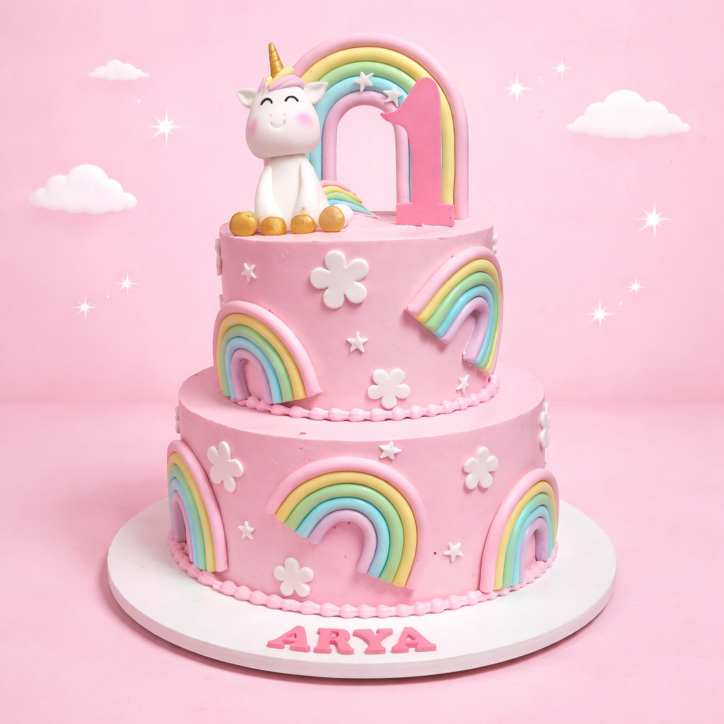 Unicorn Theme Birthday Cake 3 KG