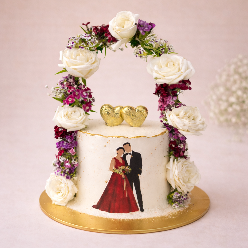 Engagement Rose Cake 1.5 KG
