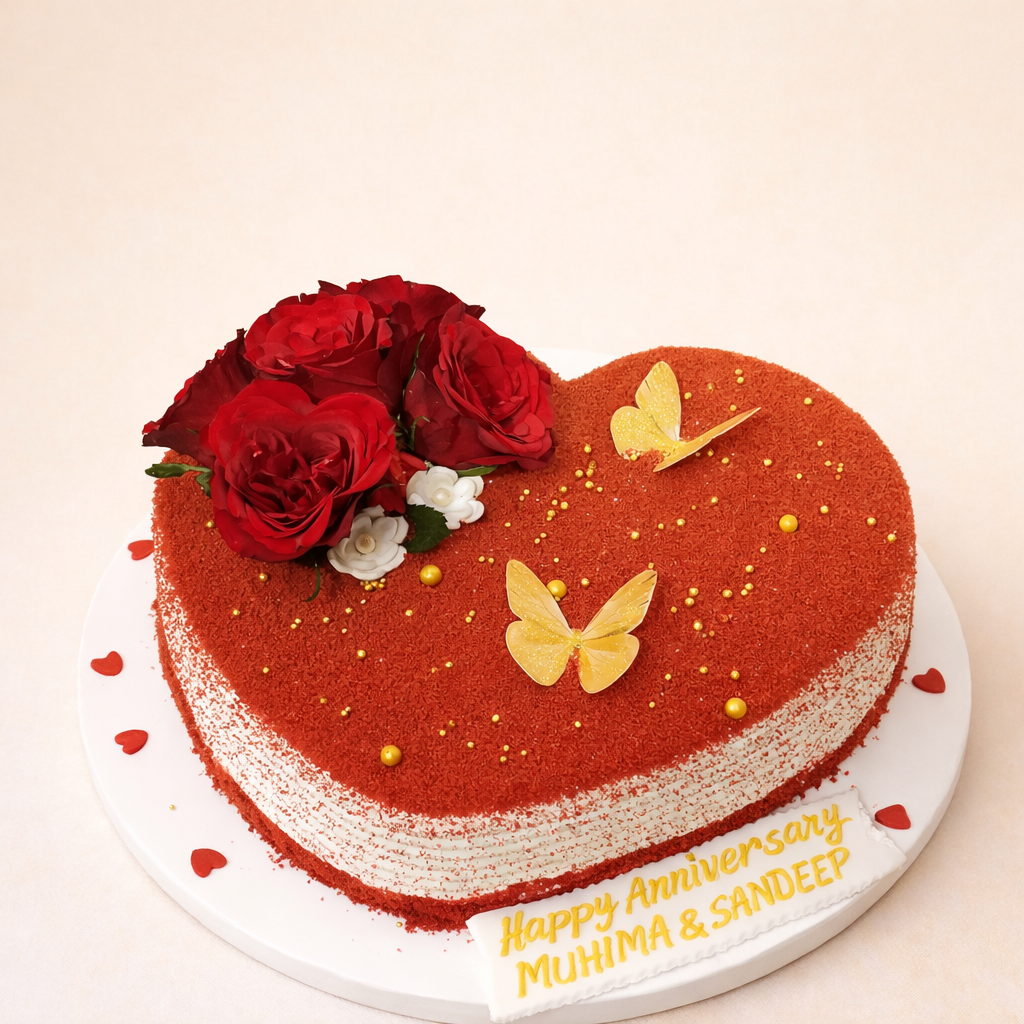 Anniversary Heart Cake 1.5 KG