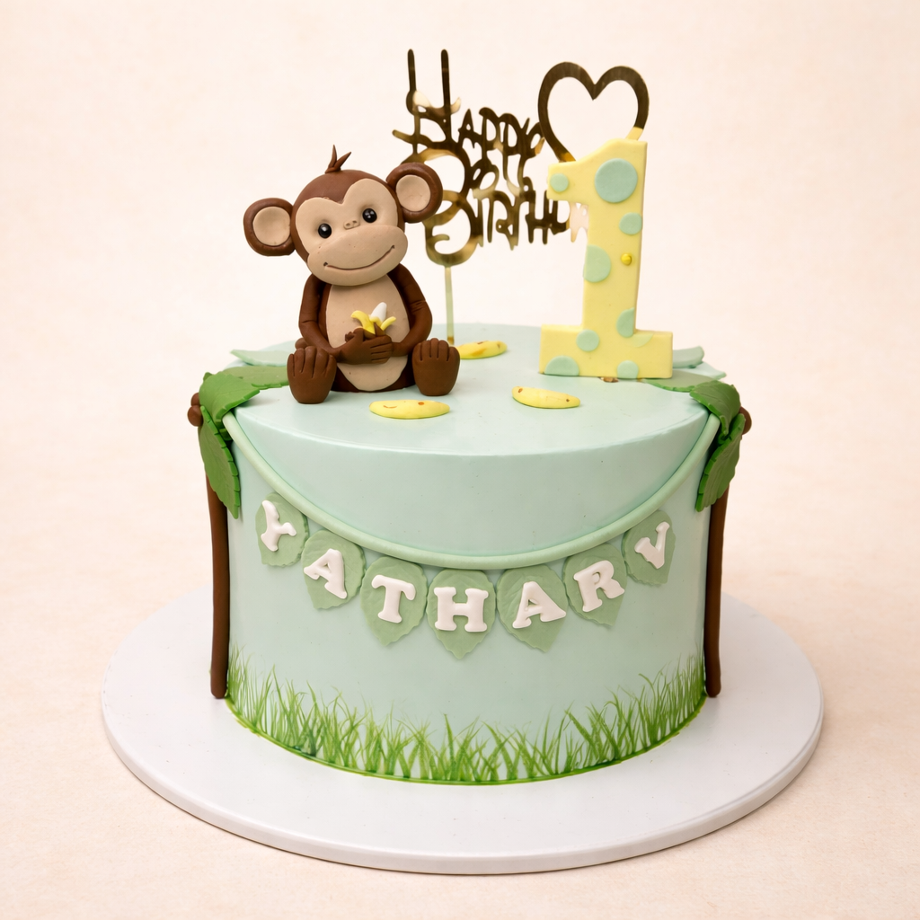 Jungle Theme Birthday Cake 1 KG