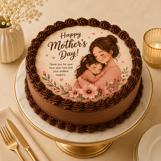 Mother's Day Choco Truffle Photo Cake 500 GM