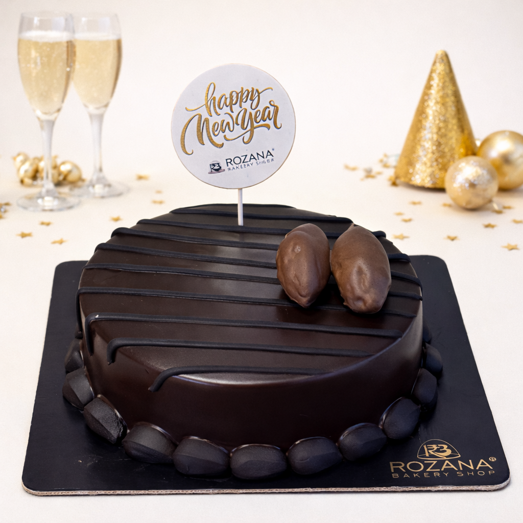 NYE Chocolate Truffle Cake Eggless