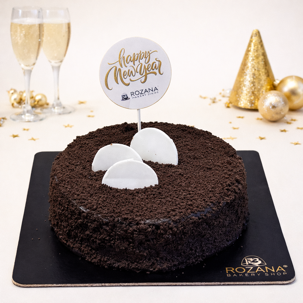New Year Eve Brownie Cake