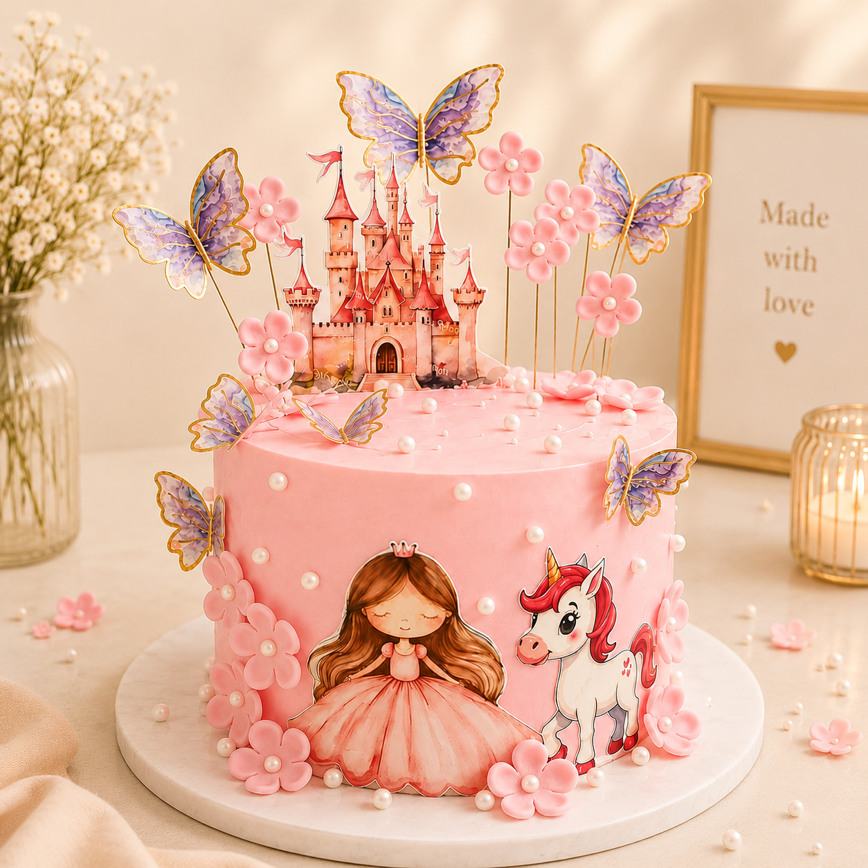 Princess & Unicorn Theme Cake 2 KG