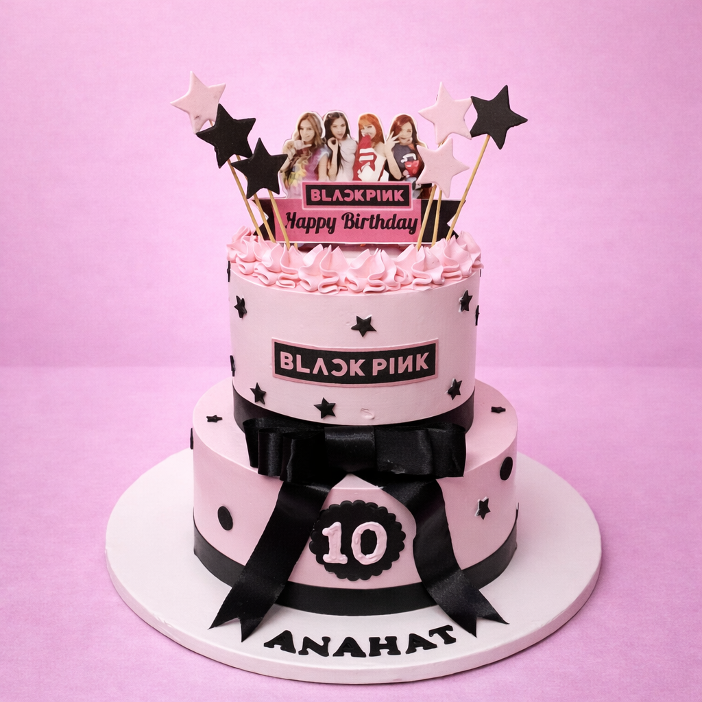 Black Pink Birthday Cake 3 KG