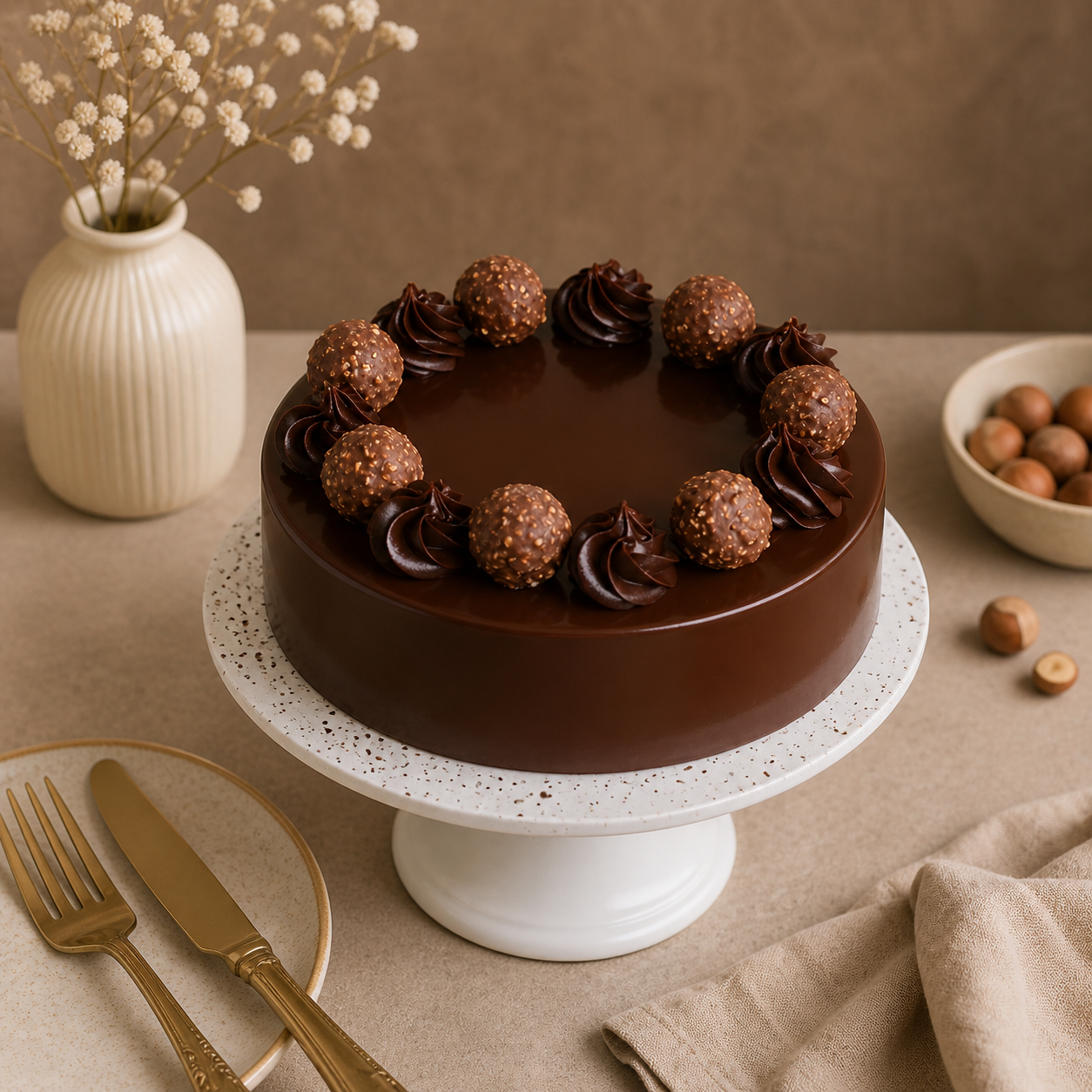 Ferrero Rocher Chocolate Cake