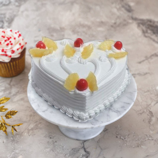 Heart Shape Pineapple Cake
