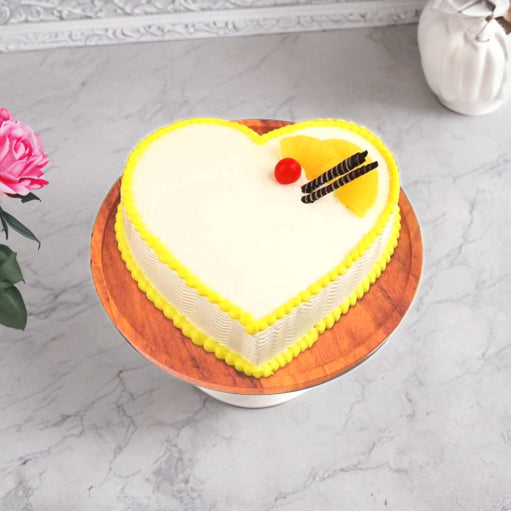 Heart Shaped Vanilla Cake