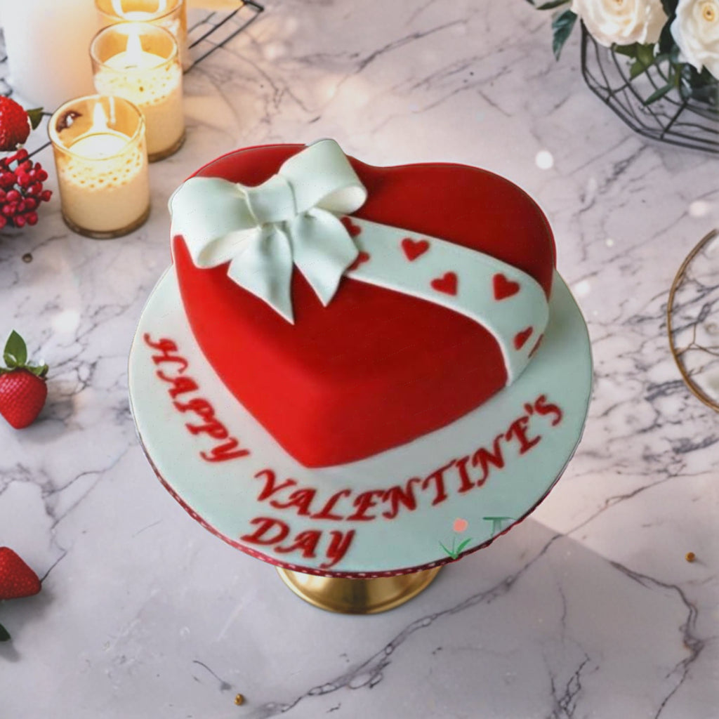 Valentine's Day Heart Shape Gift Cake