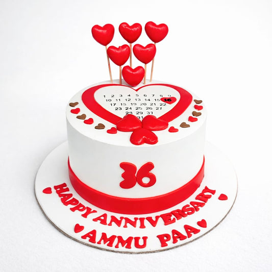 Mom n Dad Anniversary Cake 1.5 KG