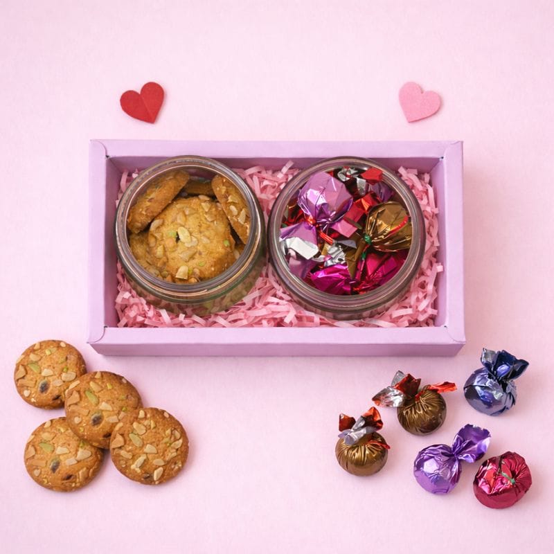 Valentine Cookies and Chocolate Hamper
