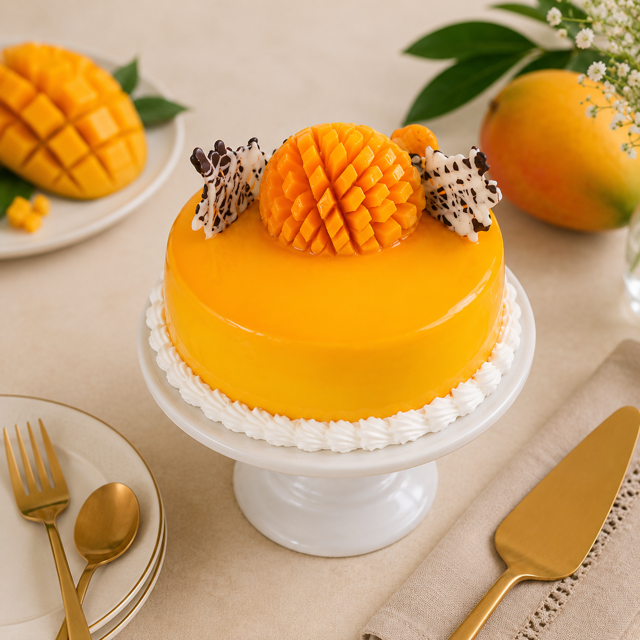 creamy mango cake 
